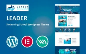 Leader Swimming School Elementor WordPress Theme