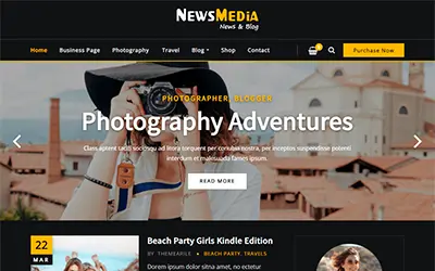 NewsMedia - News and Blog WordPress Theme