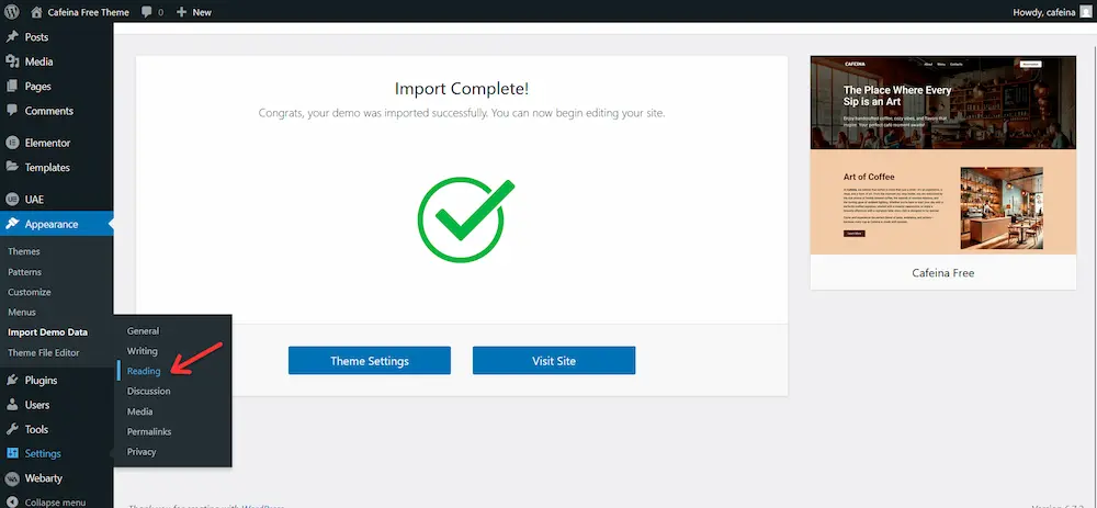 Import Complete