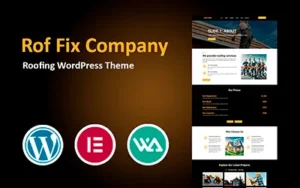 Roof Fix Company Roofing Elementor WordPress Theme