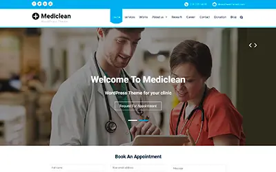 Mediclean Medical WordPress Theme