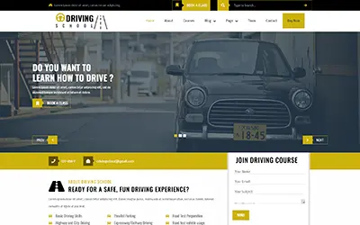 VW Driving School WordPress Theme